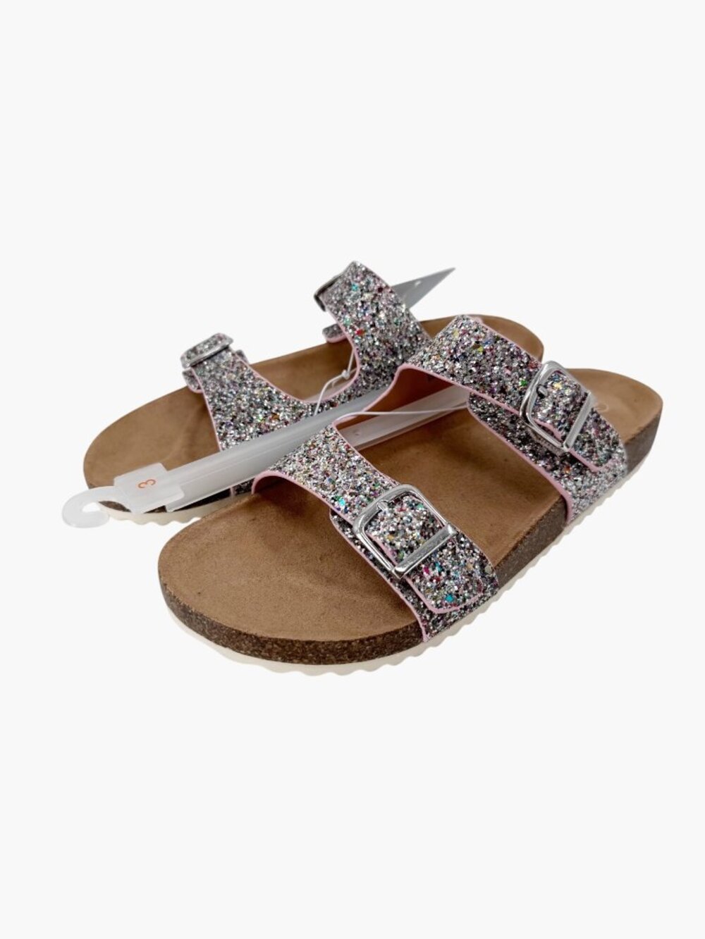 NEW Cat & Jack Kids' Drew Footbed Sandals - Silver